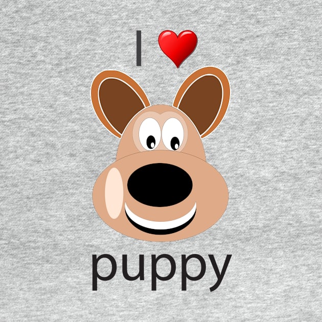 I Love Puppy Dog by teegear